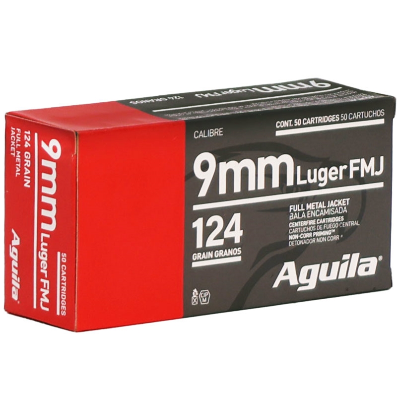 Aguila 9mm Ammo 124 Grain Full Metal Jacket - 1E092211