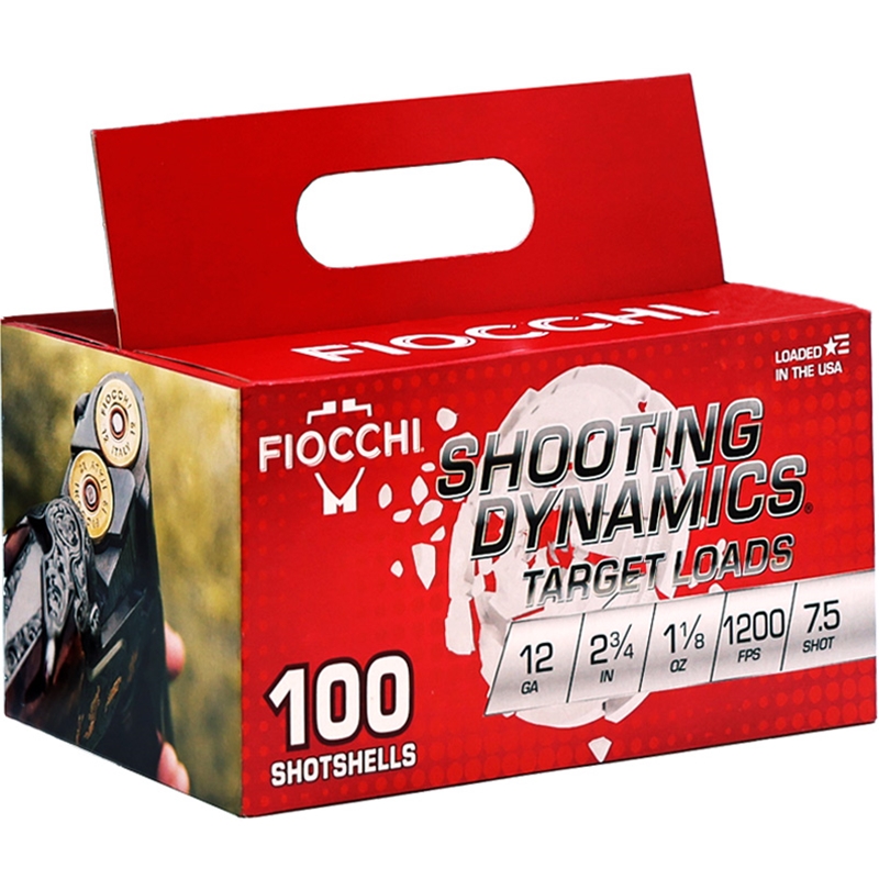 Fiocchi Shooting Dynamics 12 Gauge Ammo 2 3/4" 1 1/8oz #7.5 Lead Shot VP - 12SDB187