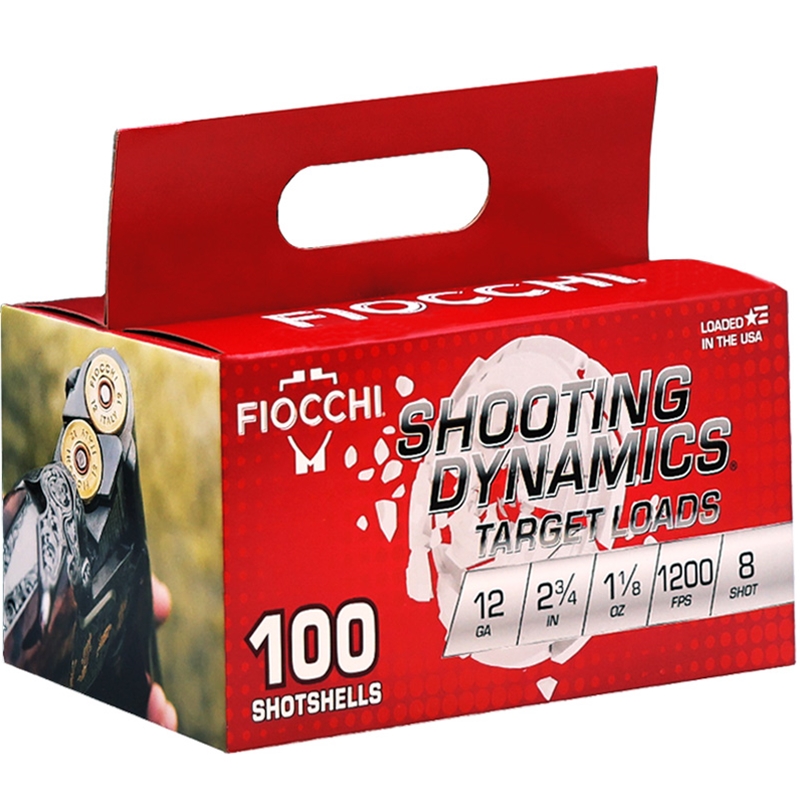 Fiocchi Shooting Dynamics 12 Gauge Ammo 2 3/4" 1 1/8oz #8 Lead Shot VP - 12SDB188