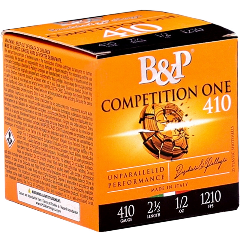 B&P Competition One 410 Gauge Ammo 2 1/2" 1/2oz #7.5 Lead Shot - 410BCP75