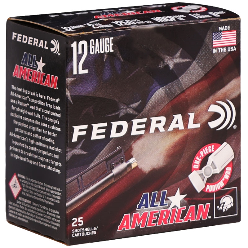 Federal All American 12 Gauge Ammo 2 3/4" 1 1/8 oz #8 Lead Shot 461 Pellets - FAA12HC 8
