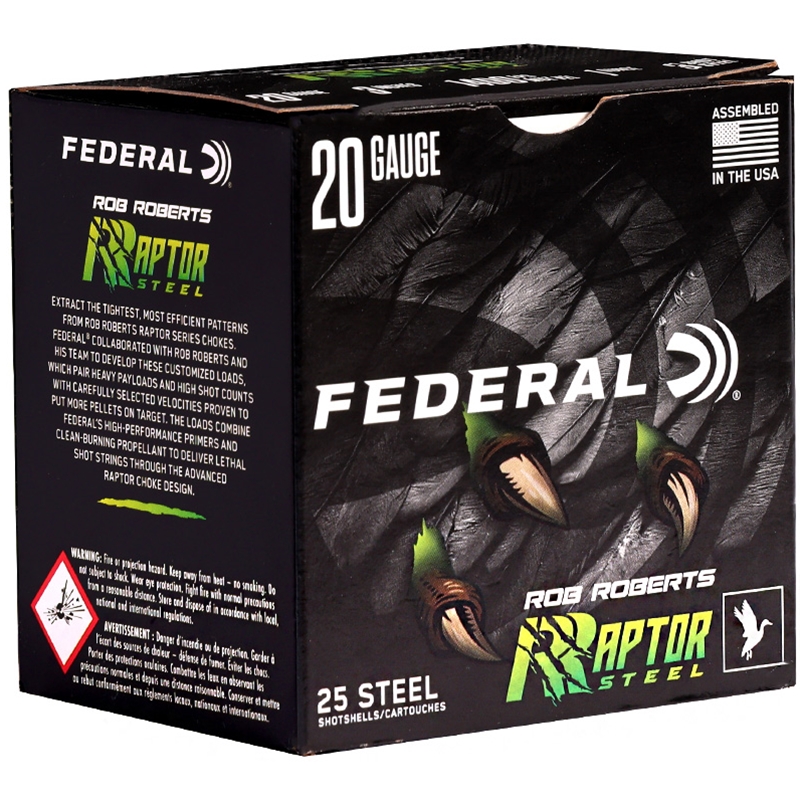 Federal Raptor 20 Gauge Ammo 3" 1 oz #3 Steel Shot - RRS209 3