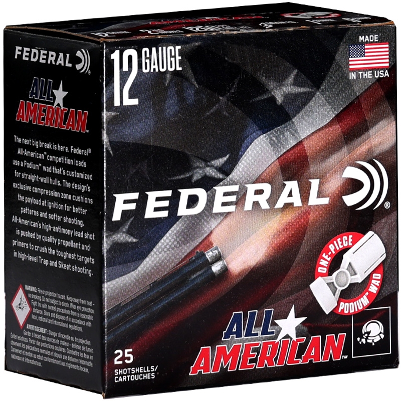 Federal All American 12 Gauge Ammo 2 3/4" 1 oz 3 DRAM #9 Lead Shot - FAA12H1 9