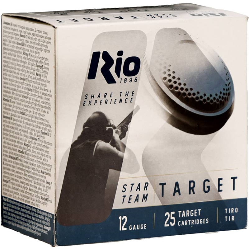 Rio Star Team 12 Gauge Ammo 2 3/4 1 1/8  oz #8 Shot - STT32LR8