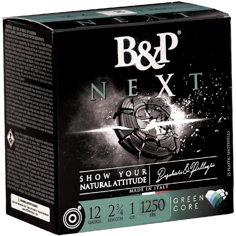 B&P NEXT 12 Gauge Ammo 2 3/4" 1 oz #8 Lead Shot - 12B1NX8