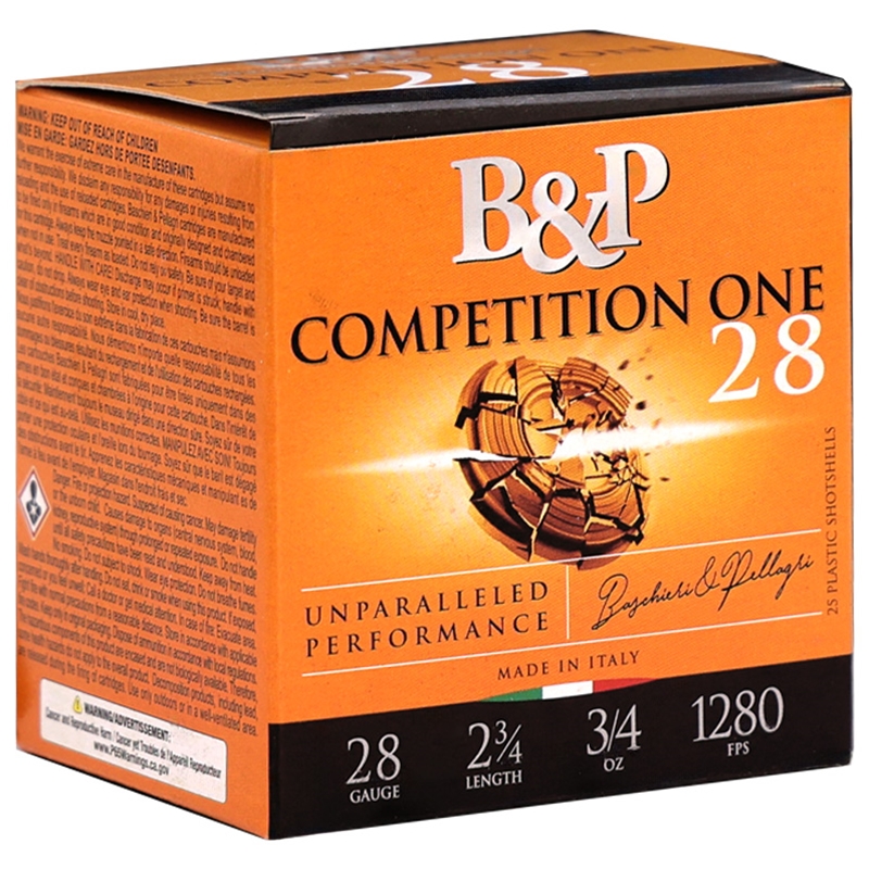 B&P Competition One 28 Gauge Ammo 2 3/4" 3/4 oz #8 Shot - 28BCP8