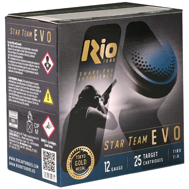Rio Star Team Evo 12 Gauge Ammo 2 3/4" 24 Gram #7 1/2 Lead Shot - ST24G75