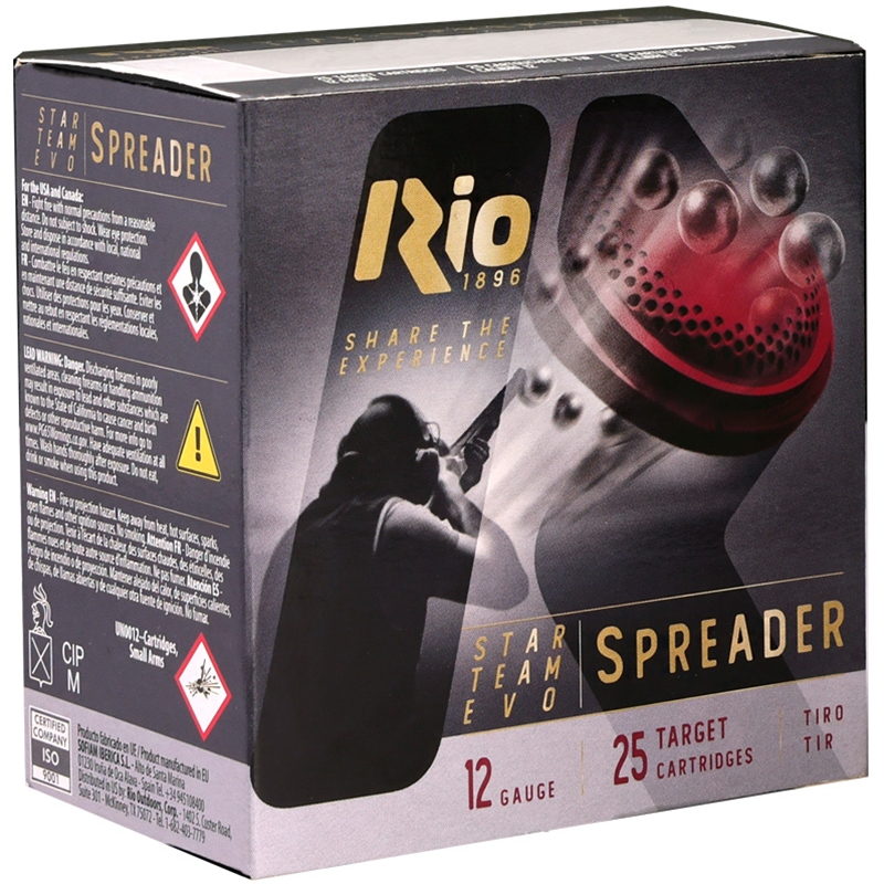Rio Star Team Spreader 12 Gauge Ammo 2 3/4" 1 1/8 oz #8 Lead Shot - STSP328