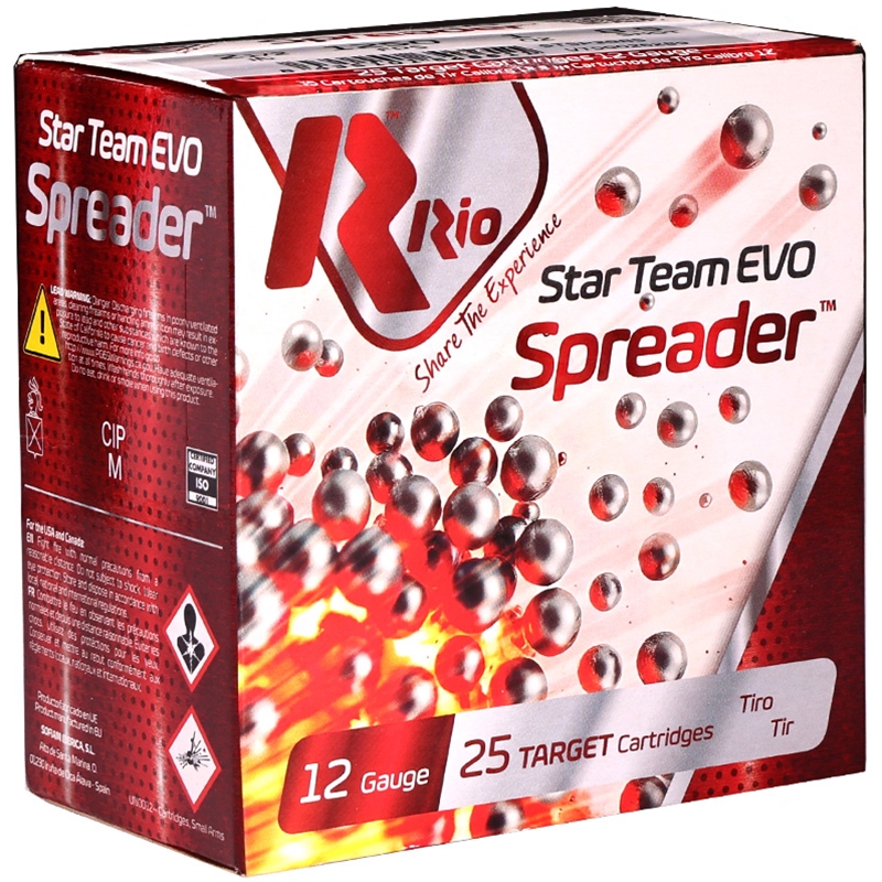 Rio Star Team Spreader 12 Gauge Ammo 2 1/2" 1 oz #8 1/2  Lead Shot - STSP2885