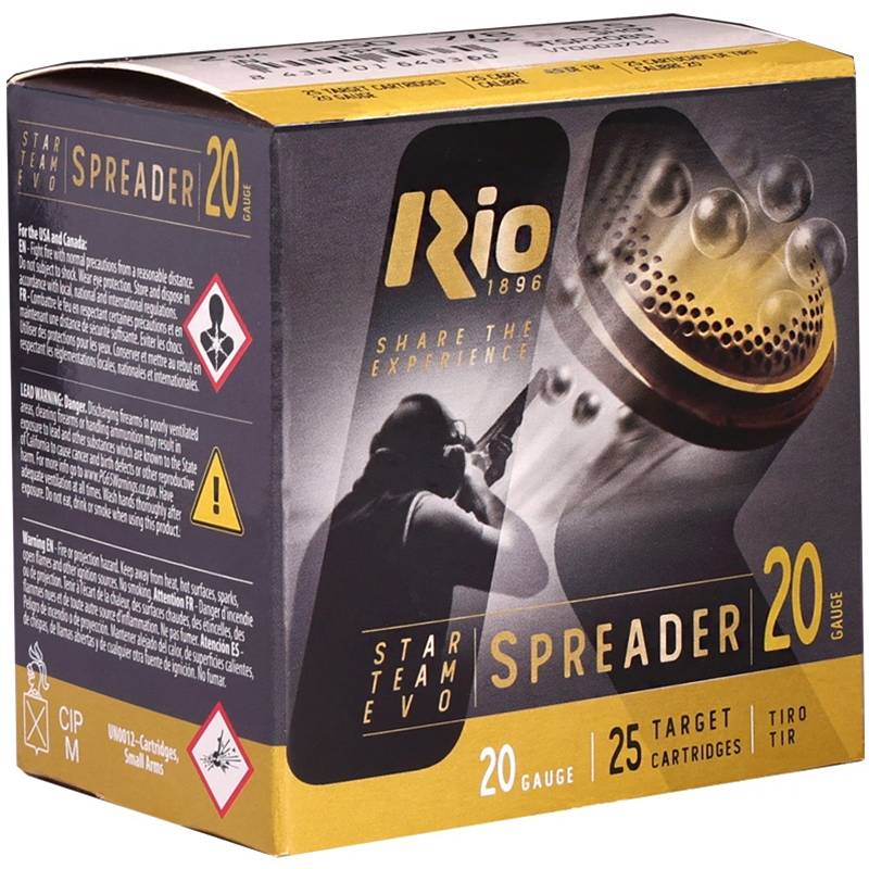 Rio Star Team Spreader 20 Gauge Ammo 2 3/4" 7/8 oz #8 1/2 Lead Shot - STSP2085