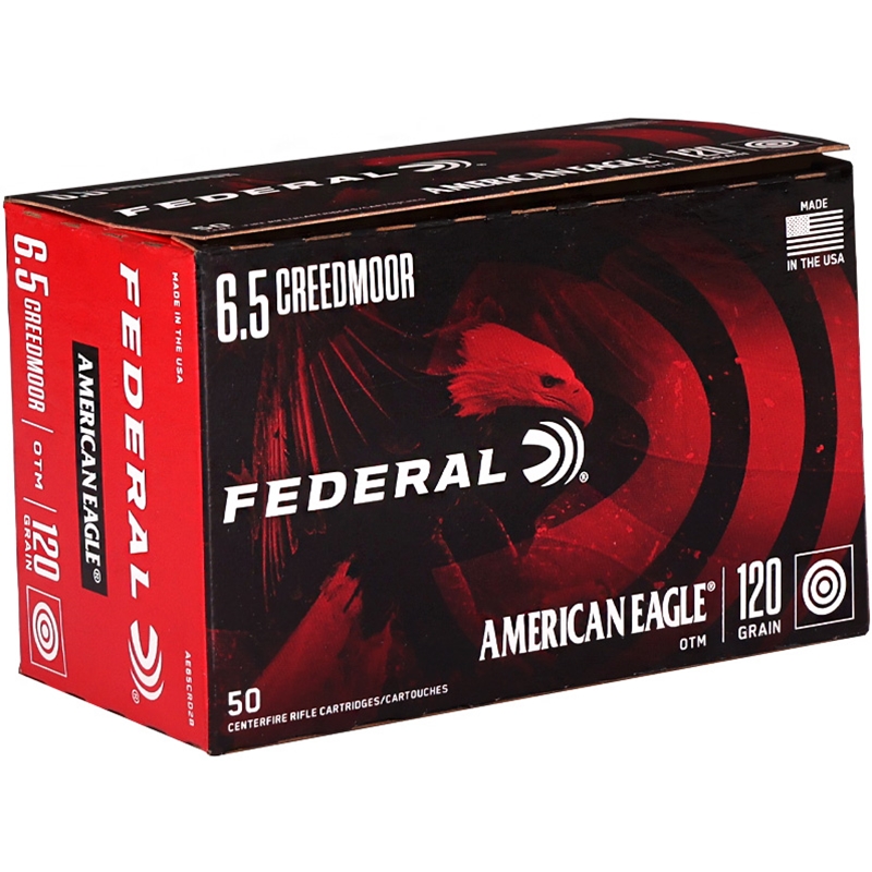 Federal American Eagle 6.5mm Creedmoor Ammo 120 Grain Open Tip Match - AE65CRD2B