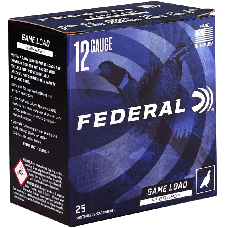 Federal Game Load 12 Gauge Ammo 2 3/4" 1 1/4 oz 3 3/4 DRAM #4 Lead Shot - H126 4