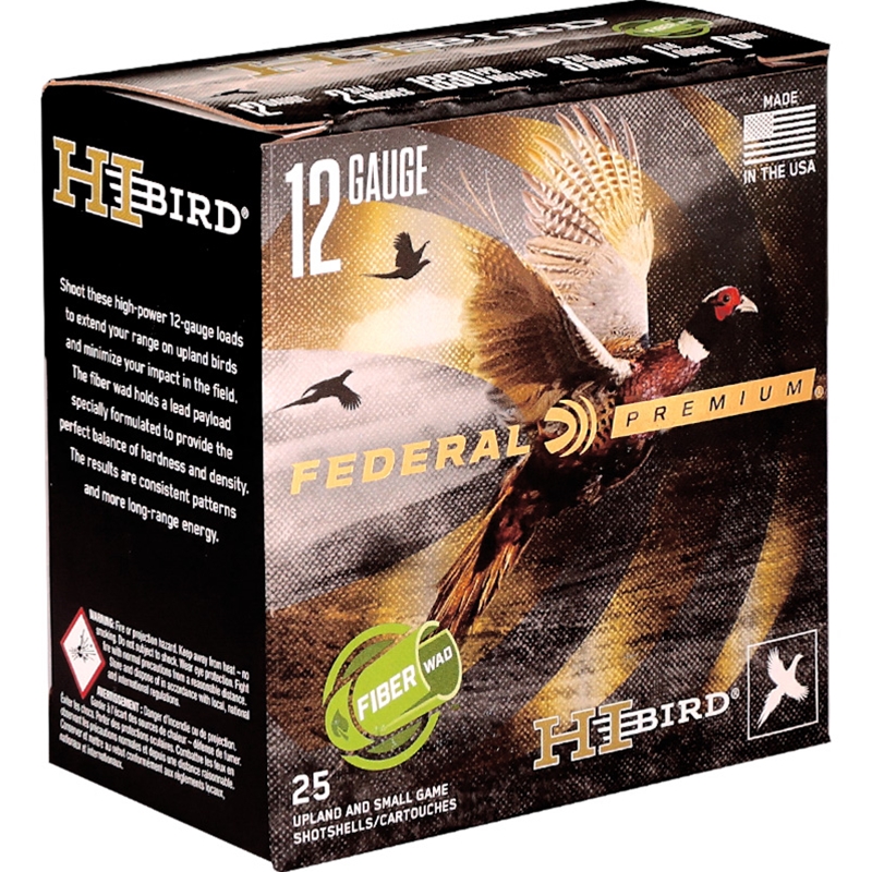 Federal Hi-Bird 12 Gauge Ammo 2 3/4" 1 1/4 oz 3 3/4 DRAM #6 Lead Shot - HVF12HW 6