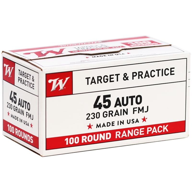 Winchester 45 ACP AUTO Ammo 230 Grain Full Metal Jacket - USA45AVP