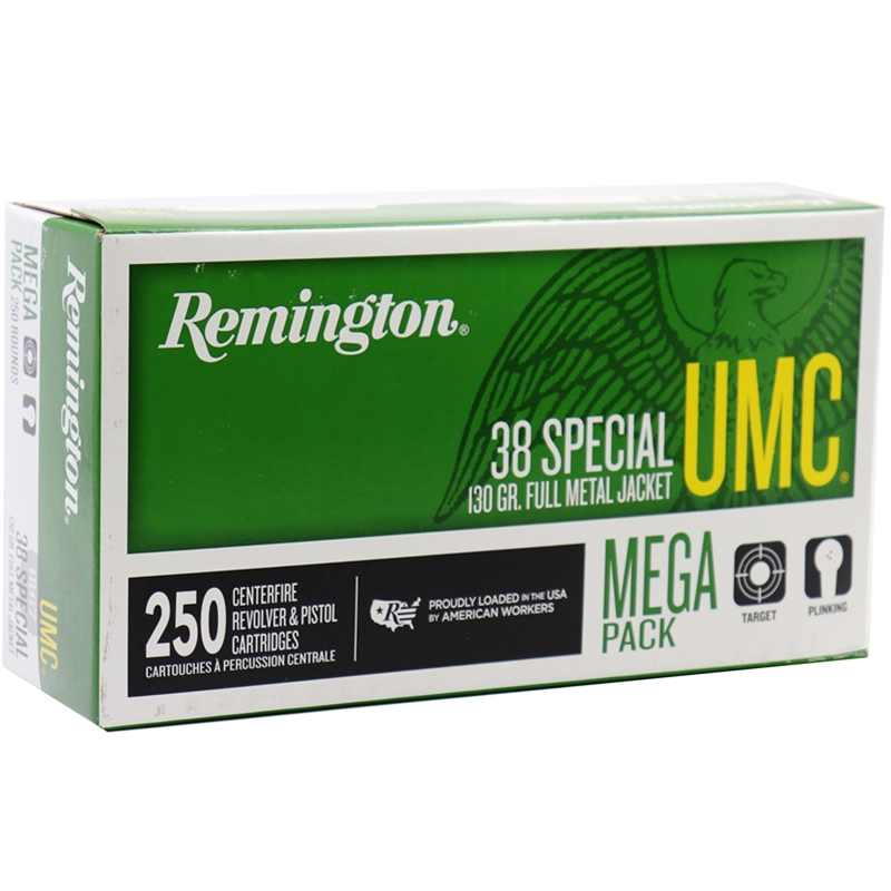 Remington UMC 38 Special Ammo 130 Grain Full Metal Jacket - L38S11A