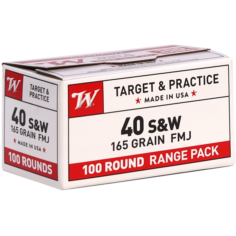 Winchester USA 40 S&W Ammo 165 Grain Full Metal Jacket - USA40SWVP