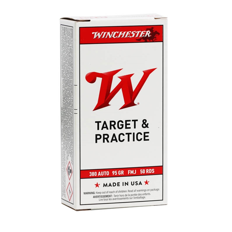 Winchester USA 380 ACP AUTO Ammo 95 Grain Full Metal Jacket - Q4206