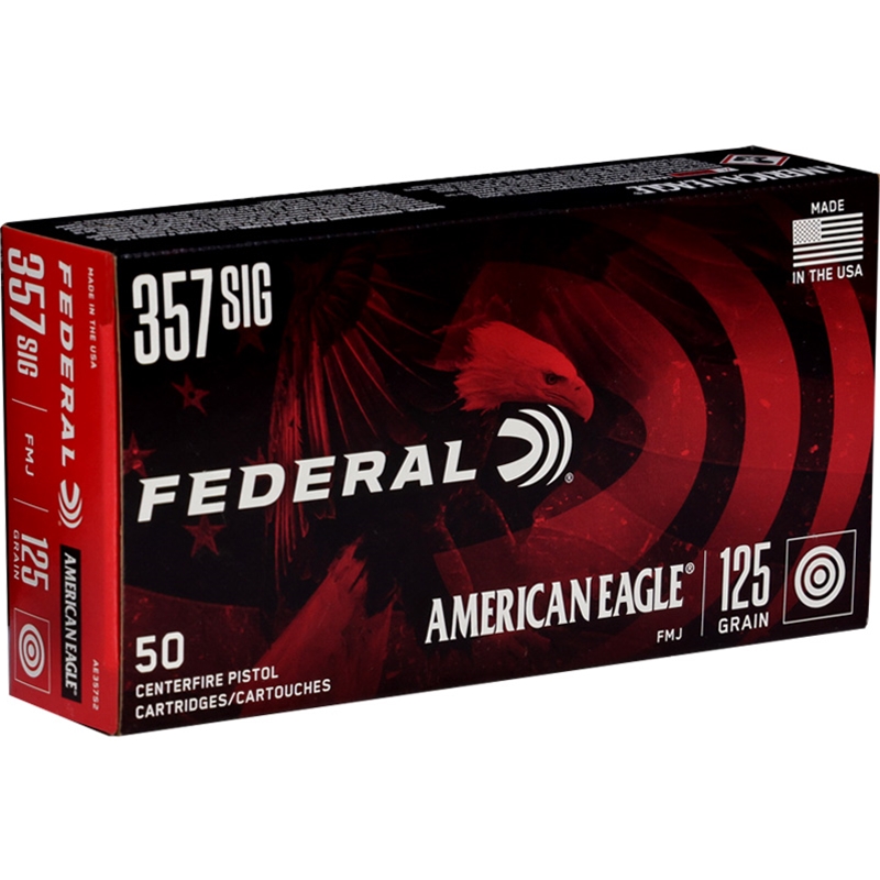 Federal American Eagle 357 SIG Ammo 125 Grain Full Metal Jacket - AE357S2