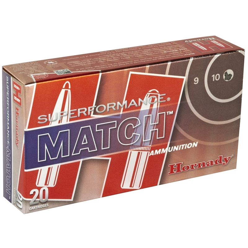 Hornady Superformance Match 5.56x45mm NATO Ammo 75 Grain Hollow Point Boat Tail - 81264