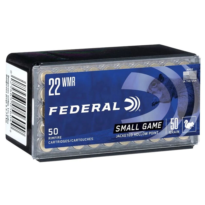 Federal Small Game 22 WMR Ammo 50 Grain Jacketed Hollow Point - 757