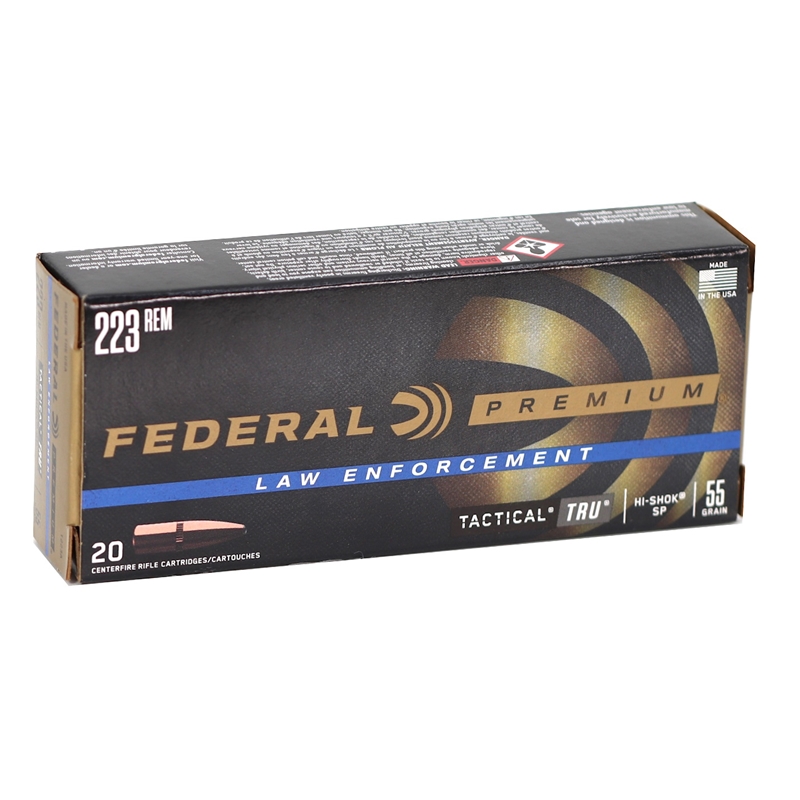 Federal LE Tactical TRU 223 Ammo 55 Grain Soft Point -T223A