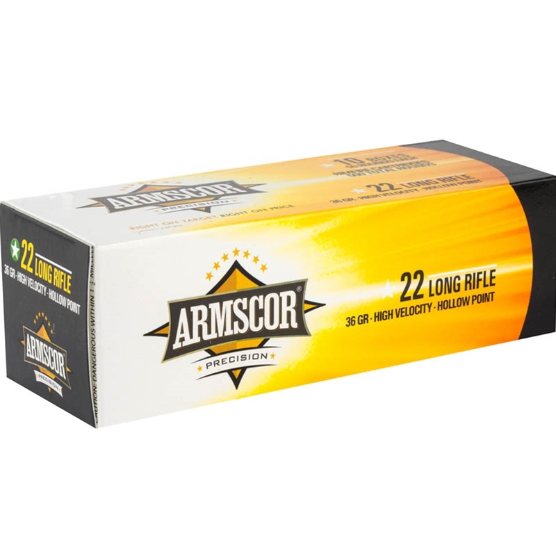 Armscor Precision 22 Long Rifle Ammo 36 Grain High Velocity Hollow Point - 50015PH