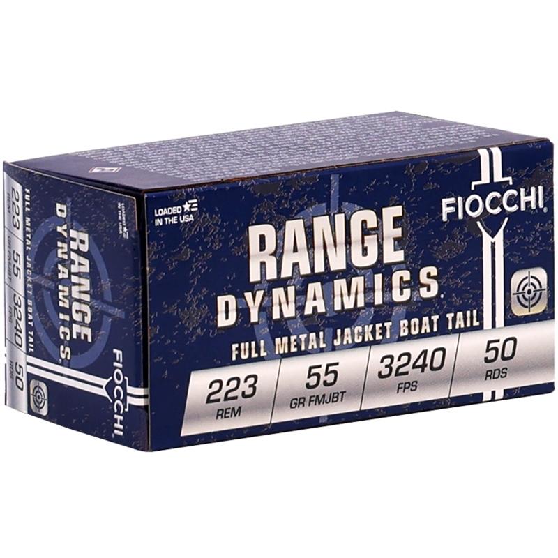 Fiocchi Shooting Dynamics 223 Ammo 55 Grain Full Metal Jacket Boat Tail - 223A