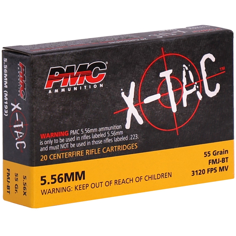 PMC X-Tac 5.56x45mm NATO Ammo 55 Grain Full Metal Jacket - 556X