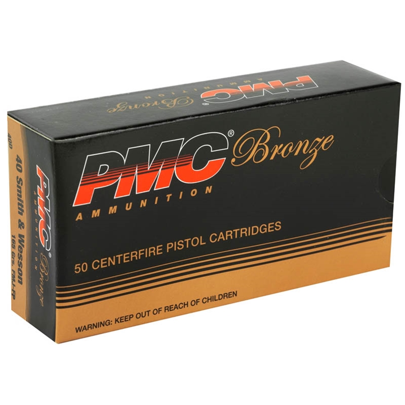 PMC Bronze 40 S&W Ammo 165 Grain Full Metal Jacket - PMC40D