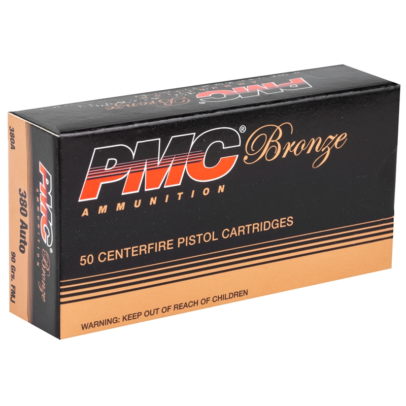 PMC Bronze 380 ACP AUTO Ammo 90 Grain Full Metal Jacket - PMC380A