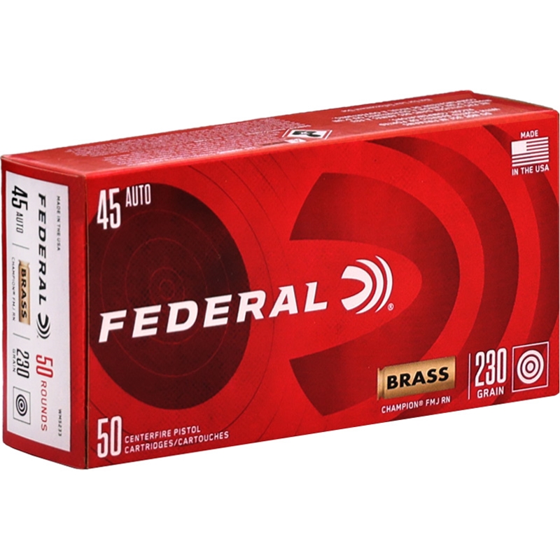 Federal Champion 45 ACP AUTO Ammo 230 Grain Full Metal Jacket - WM5233