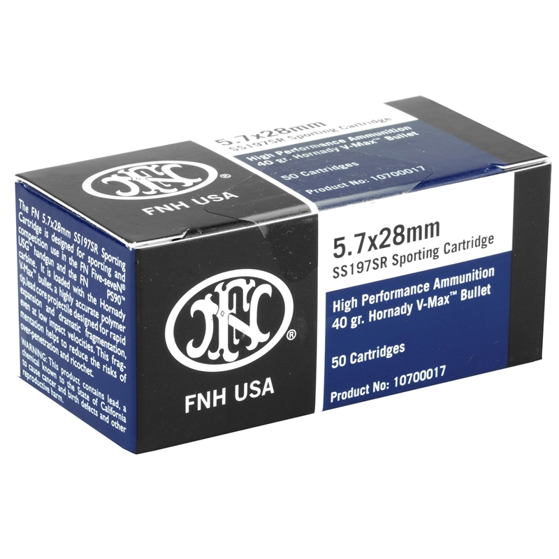FN Herstal SS197SR FN 5.7x28mm Ammo 40 Grain Hornady V-Max - SS197SR
