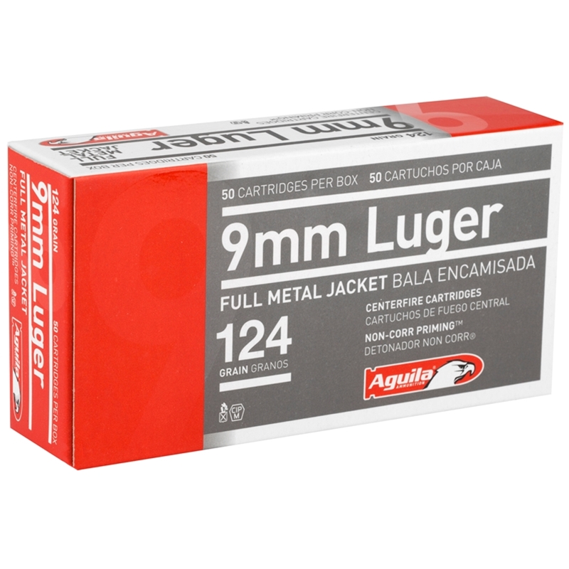 Aguila 9mm Ammo 124 Grain Full Metal Jacket - 1E092110