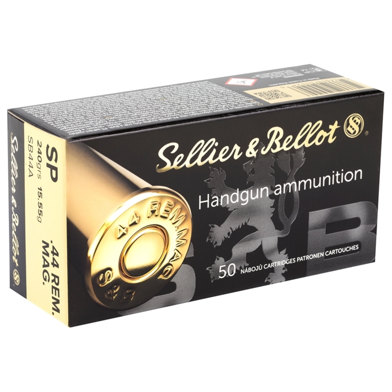 Sellier & Bellot Ammo 44 Remington Magnum Ammo 240 Grain Semi-Jacketed Soft Point - SB44A