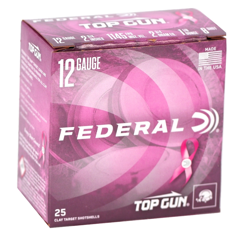 Federal Top Gun 12 Gauge Ammo 2-3/4" 1-1/8 oz #8 Shot - TGL12P8