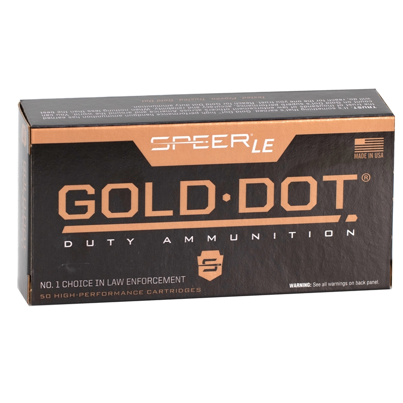 Speer Gold Dot LE Duty 9mm Ammo 147 Grain Jacketed Hollow Point - 53619