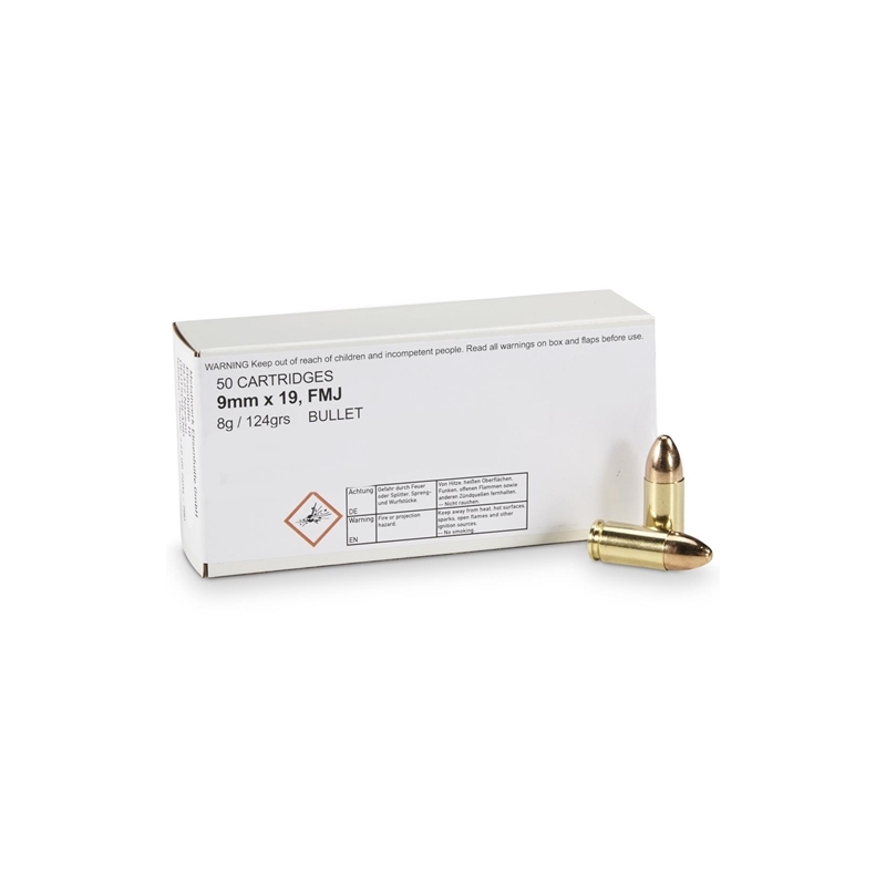 Geco 9mm Ammo 124 Grain Full Metal Jacket - 220340050