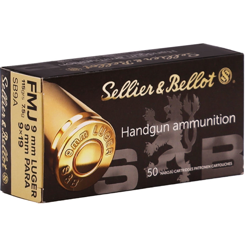 Sellier & Bellot 9mm Ammo 115 Grain Full Metal Jacket - SB9A