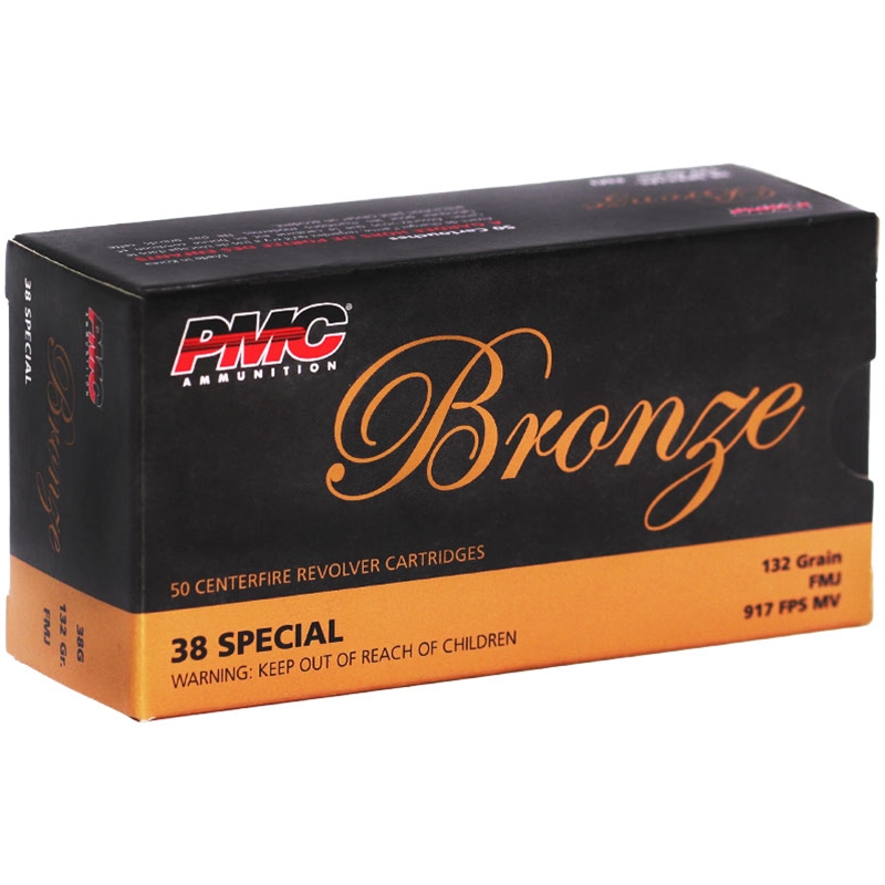 PMC Bronze 38 Special Ammo 132 Grain Full Metal Jacket - 38G