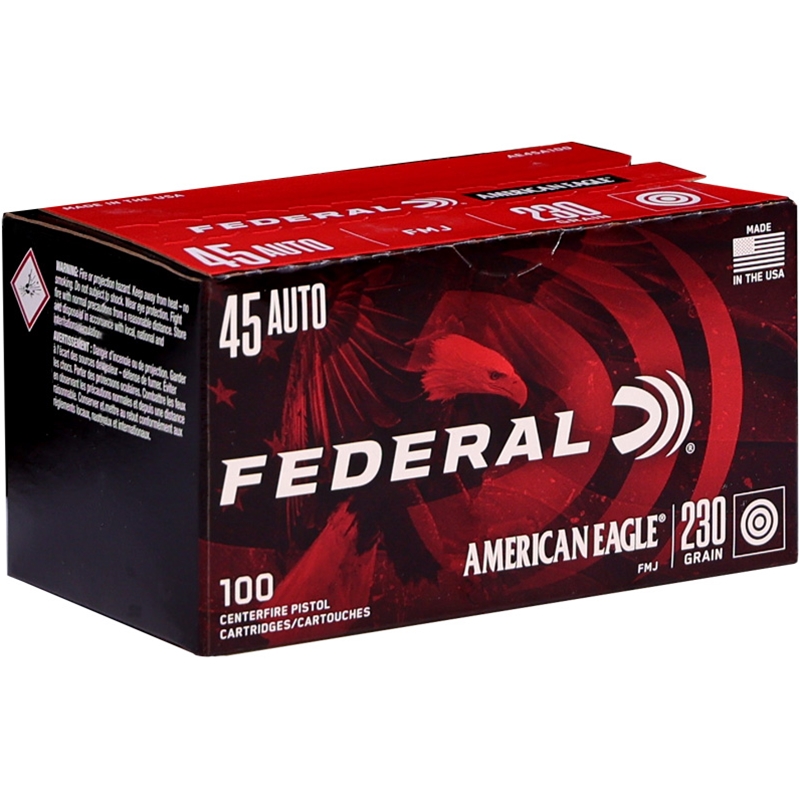 Federal American Eagle 45 ACP Auto Ammo 230 Grain Full Metal Jacket - AE45A100