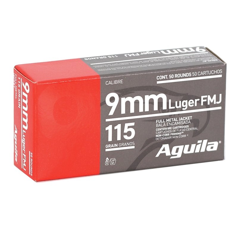 Aguila 9mm Ammo 115 Grain Full Metal Jacket - 1E097704