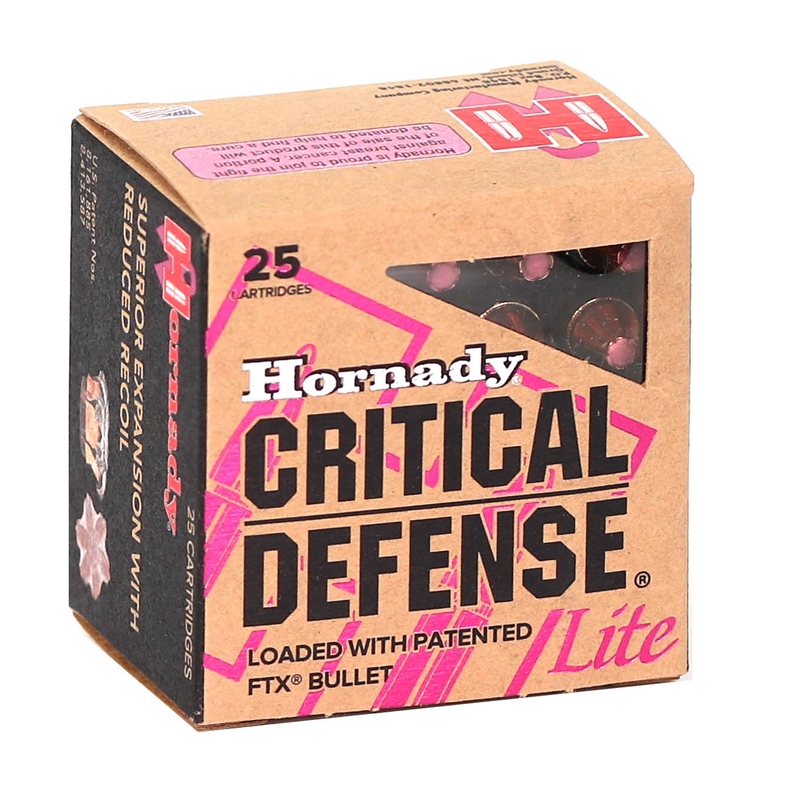 Hornady Critical Defense Lite 38 Special Ammo 90 Grain Flex Tip Expanding - 90300