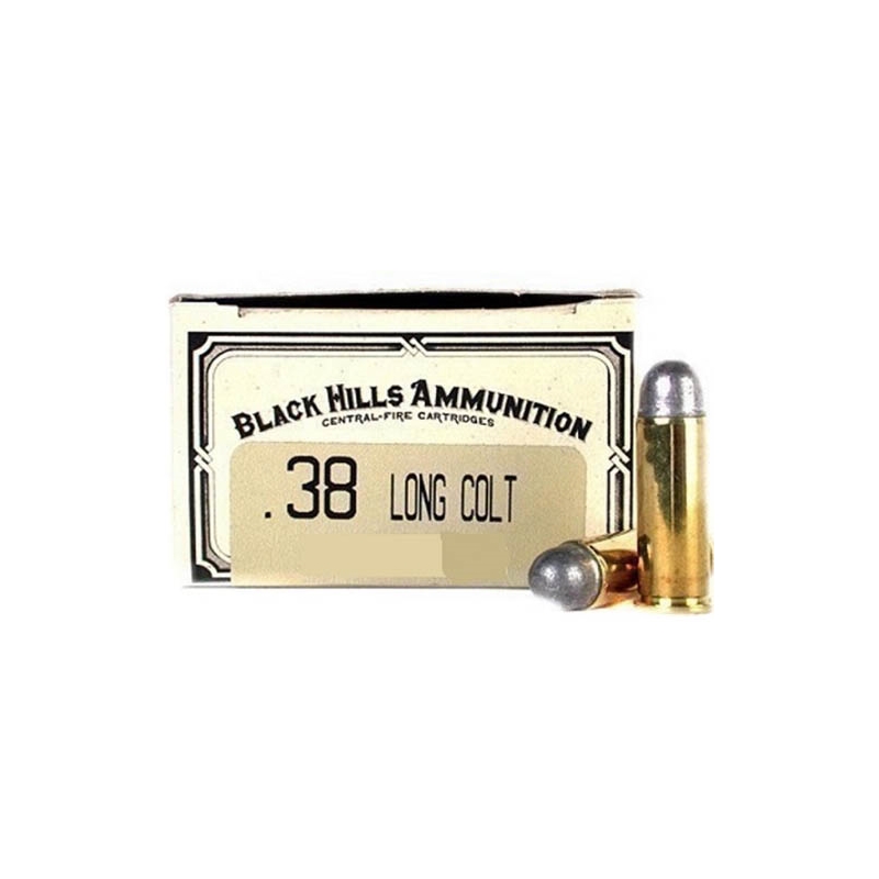 Black Hills Cowboy Action .38 Long Colt Ammo 158 Grain Lead Round Nose – DCB38CLTN1