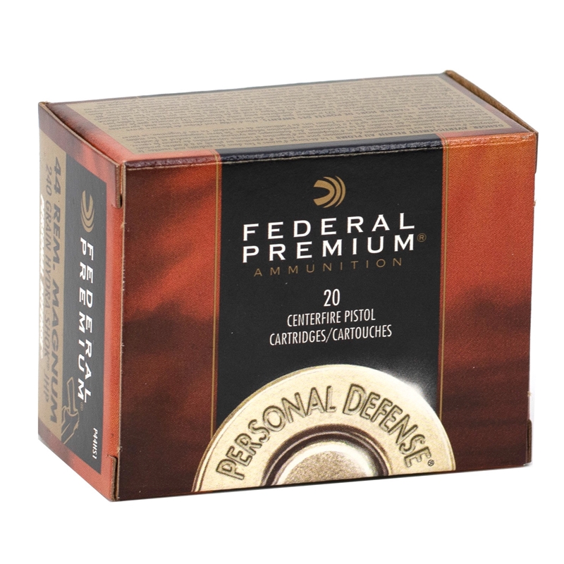 Federal Premium 44 Remington Magnum Ammo 240 Grain Hydra-Shok Jacketed Hollow Point - P44HS1