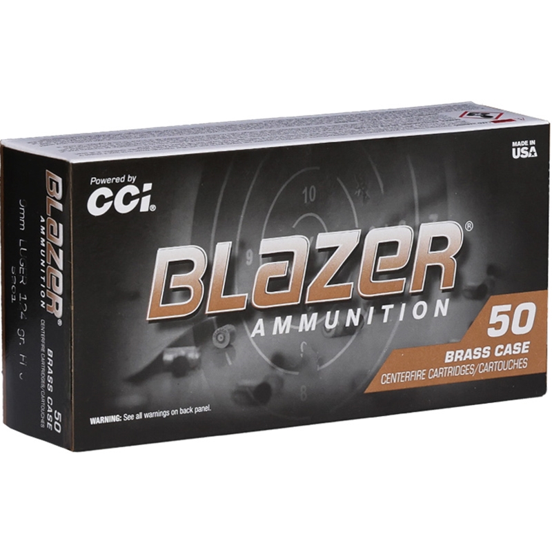 CCI Blazer Brass 9mm Ammo 124 Grain Full Metal Jacket - 5201