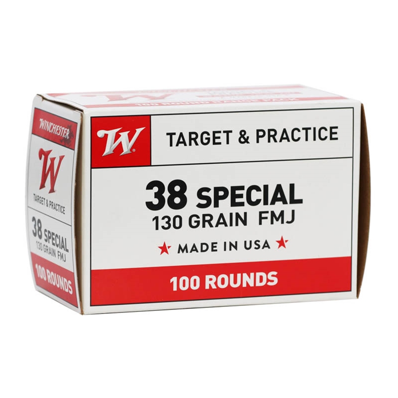 Winchester USA 38 Special Ammo 130 Grain Full Metal Jacket - USA38SPVP