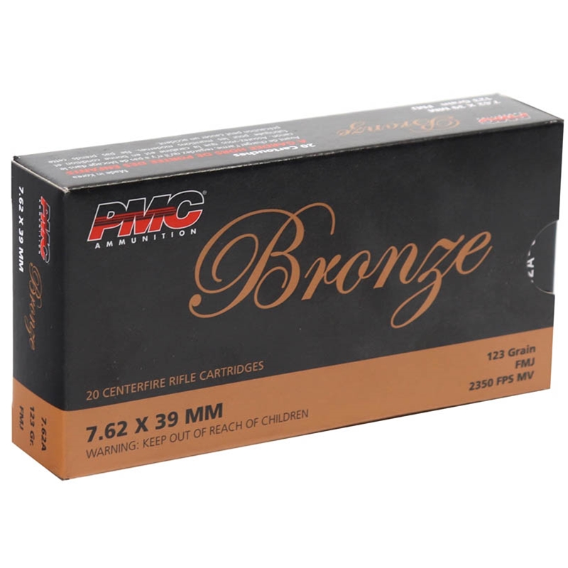 PMC Bronze 7.62x39mm Ammo 123 Grain Full Metal Jacket - 762A