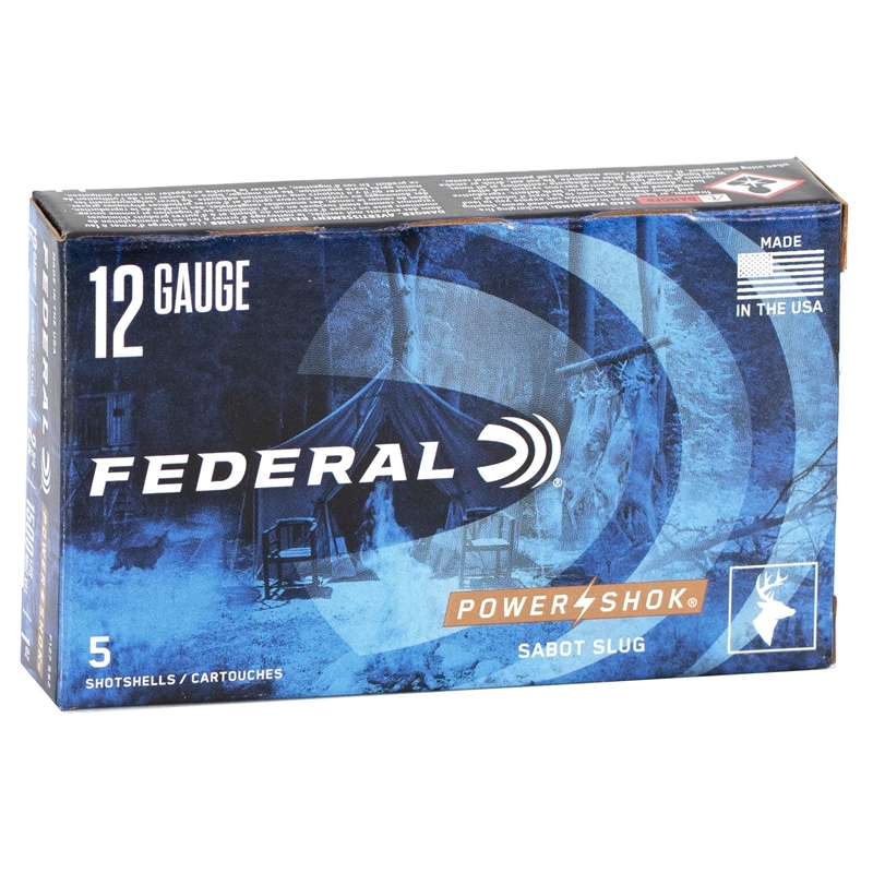 Federal Power-Shok 12 Gauge Ammo 2-3/4" 1 oz Sabot Slug - F127SS2