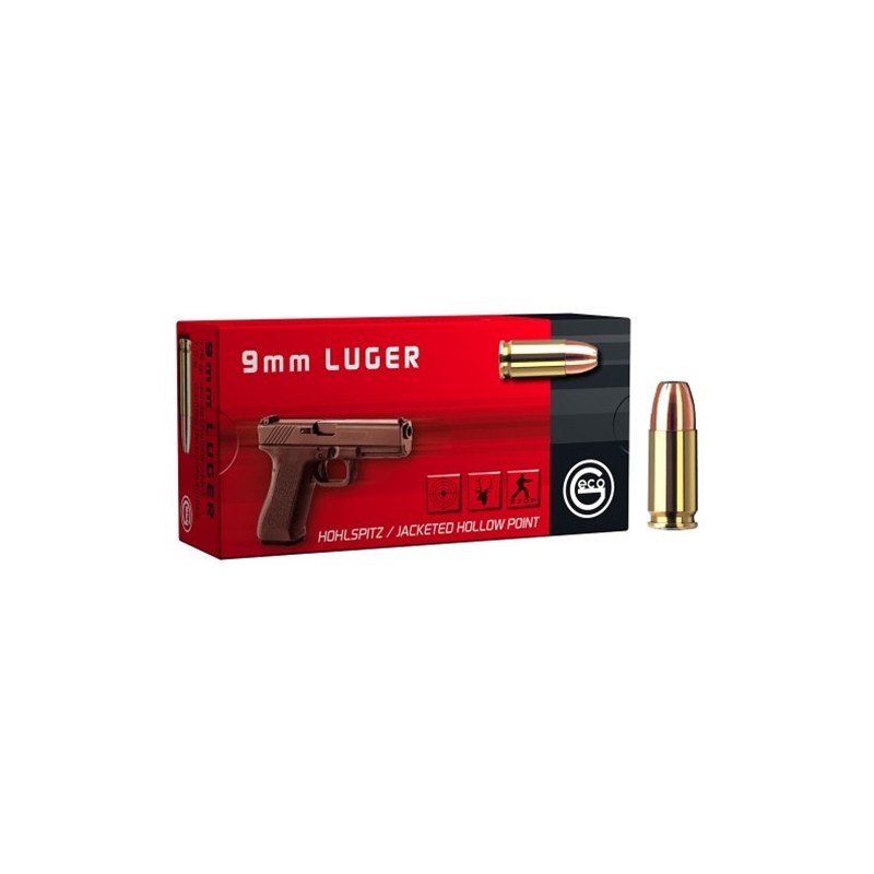 Geco 9mm Ammo 115 Grain Jacketed Hollow Point