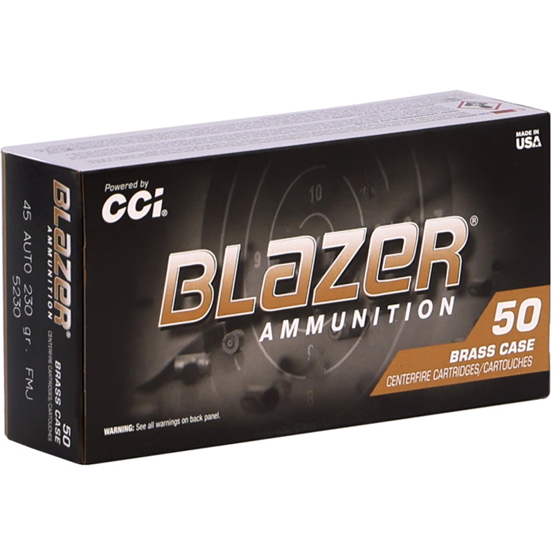 CCI Blazer Brass 45 ACP AUTO Ammo 230 Grain Full Metal Jacket - 5230